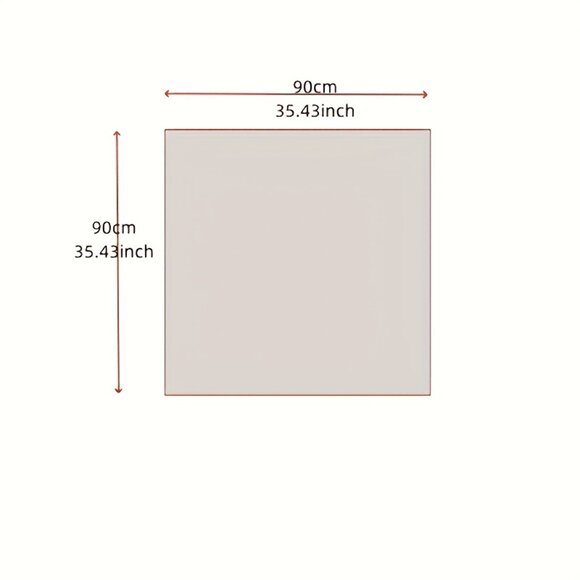 Red Chain-Print Boho Square Scarf – 35.4” Polyester Decorative Wrap - Picture 6 of 6